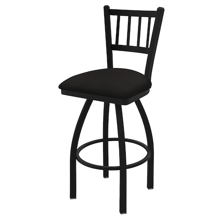 25 Swivel Counter Stool,Black Wrinkle,Canter Espresso Seat